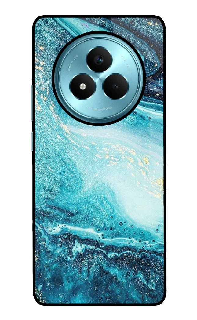 Blue Glitter Marble Realme Narzo 80 Pro 5G Metal Case Back Cover by Casekaro