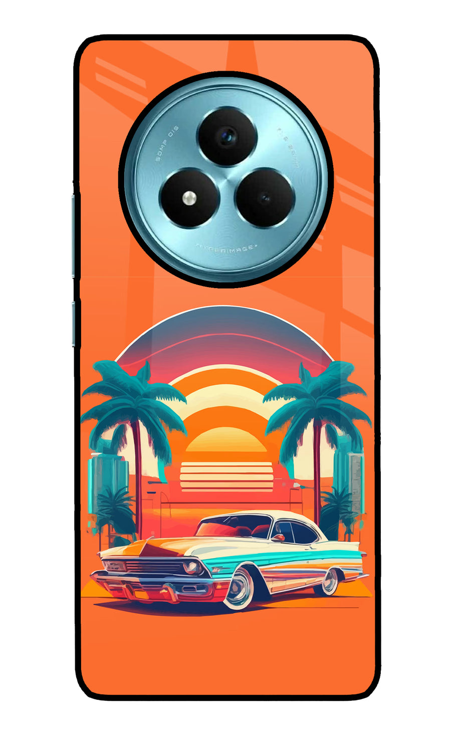 Palm Drive 80s Realme Narzo 80 Pro 5G Back Cover, Metal case