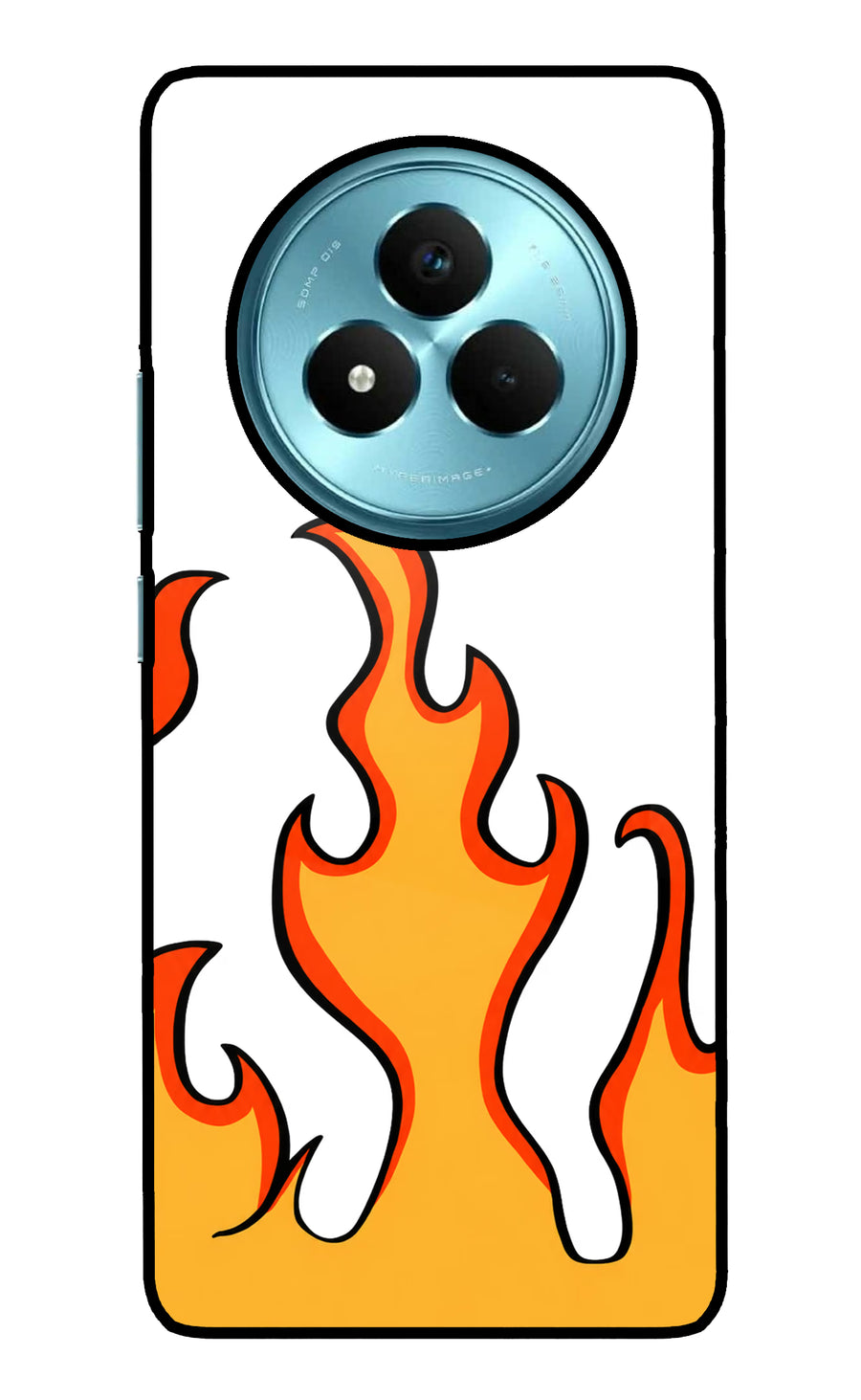 Fired Up – White Realme Narzo 80 Pro 5G Back Cover, Metal case