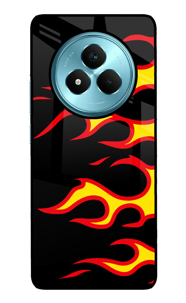 Side Sweep Flames Realme Narzo 80 Pro 5G Metal Case Back Cover by Casekaro
