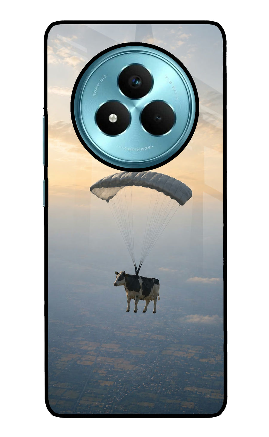 Skydiving Cow Realme Narzo 80 Pro 5G Back Cover, Metal case