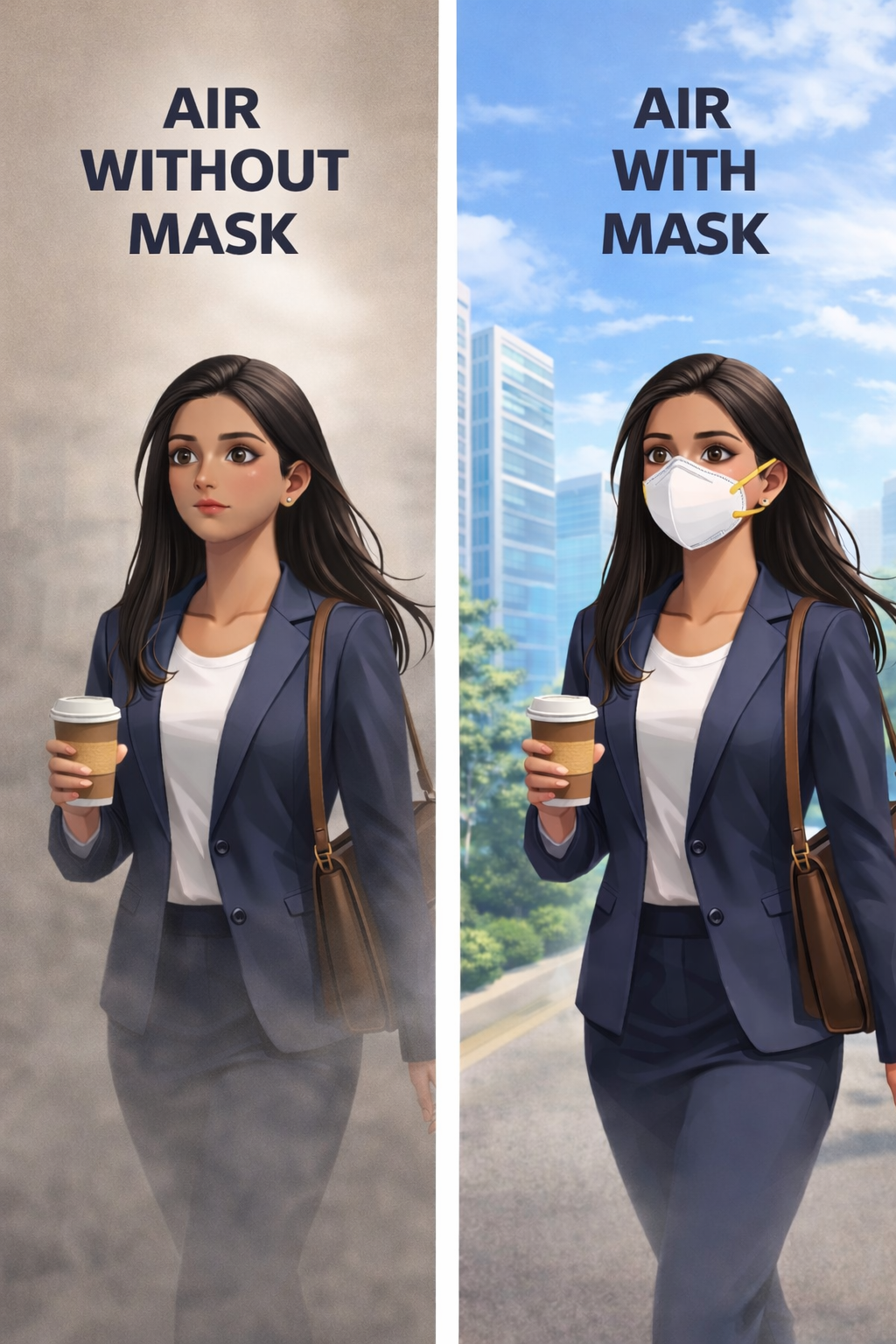 N95 Mask (pack of 2) – Protection from Dust, Smoke & Pollution