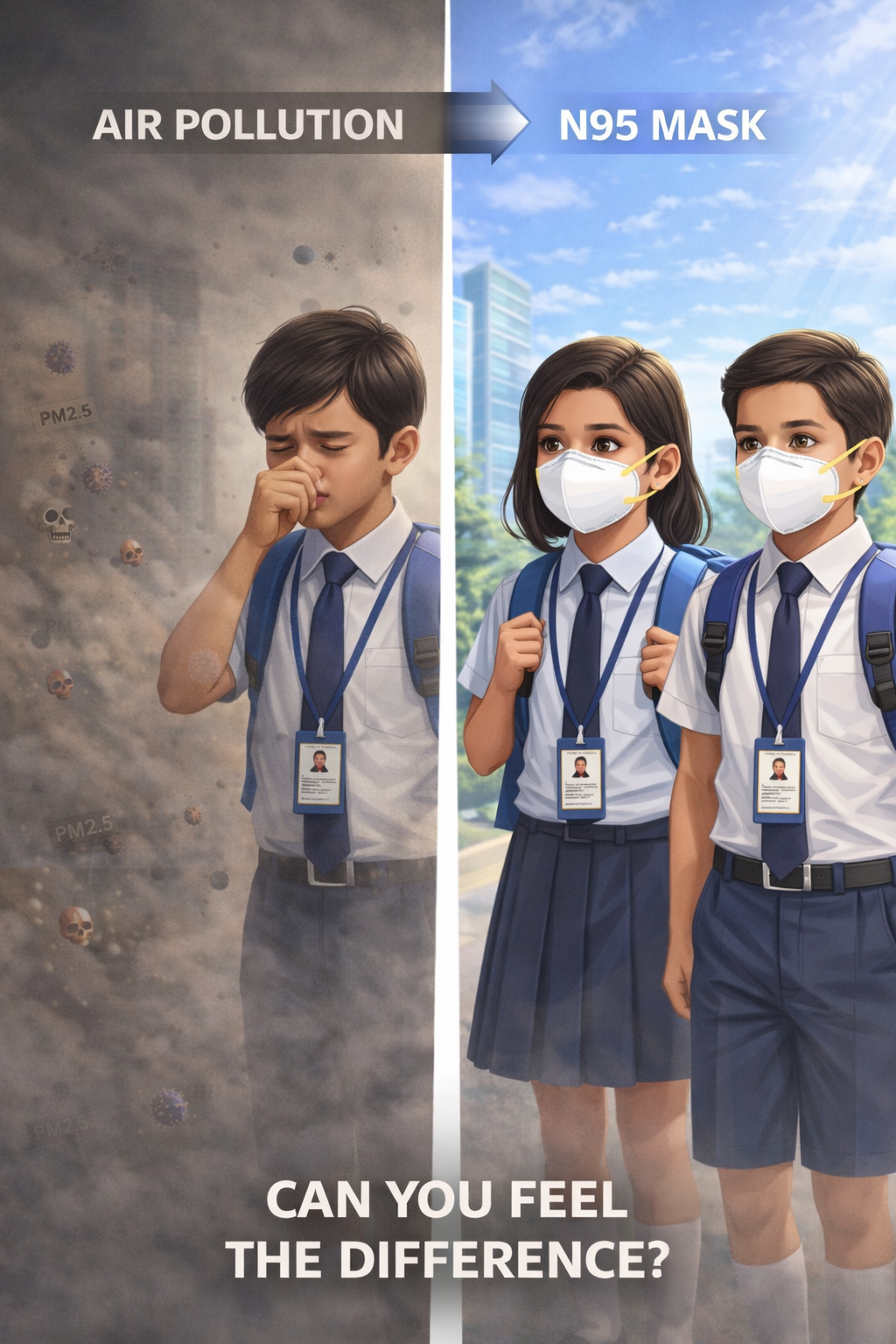 N95 Mask (pack of 2) – Protection from Dust, Smoke & Pollution
