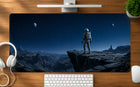Alien Cliff mousepad mockup - 23x11 inch large gaming desk mat by Casekaro