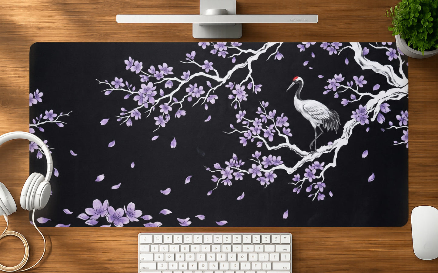Bear Dream mousepad mockup - 23x11 inch large gaming desk mat by Casekaro