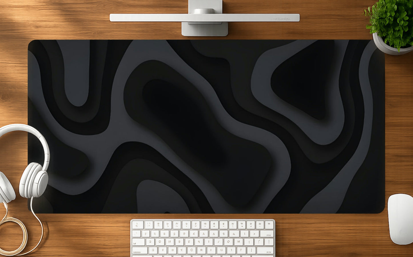 Dark Wave mousepad mockup - 23x11 inch large gaming desk mat by Casekaro
