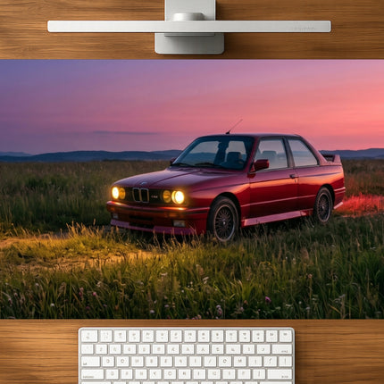 Dusk Coupe mousepad mockup - 23x11 inch large gaming desk mat by Casekaro