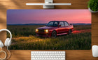 Dusk Coupe mousepad mockup - 23x11 inch large gaming desk mat by Casekaro
