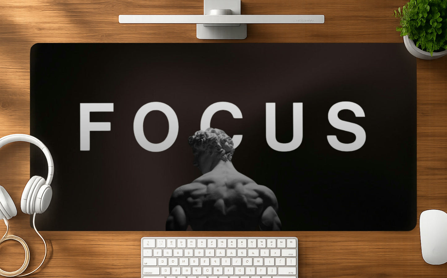 Focus mousepad mockup - 23x11 inch large gaming desk mat by Casekaro