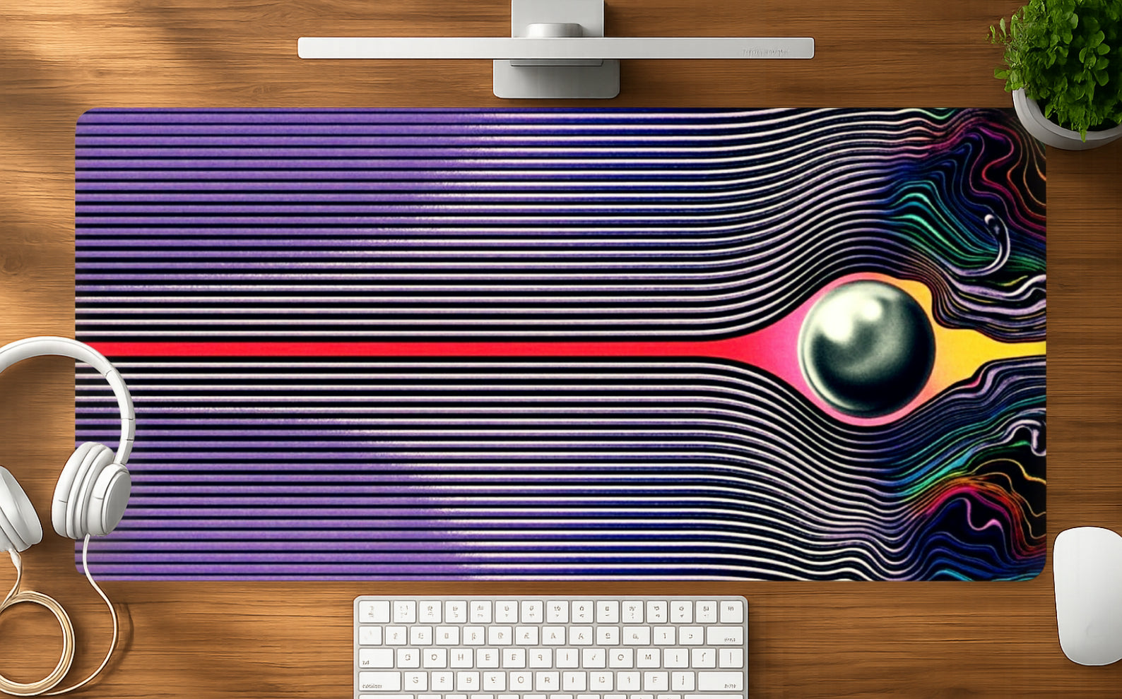 Gravity Orb mousepad mockup - 23x11 inch large gaming desk mat by Casekaro