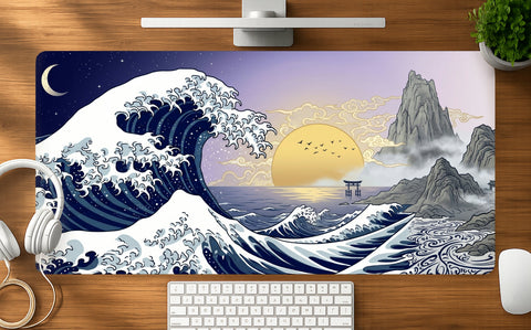 Great Wave Anti-Slip Desk Mat – casekaro