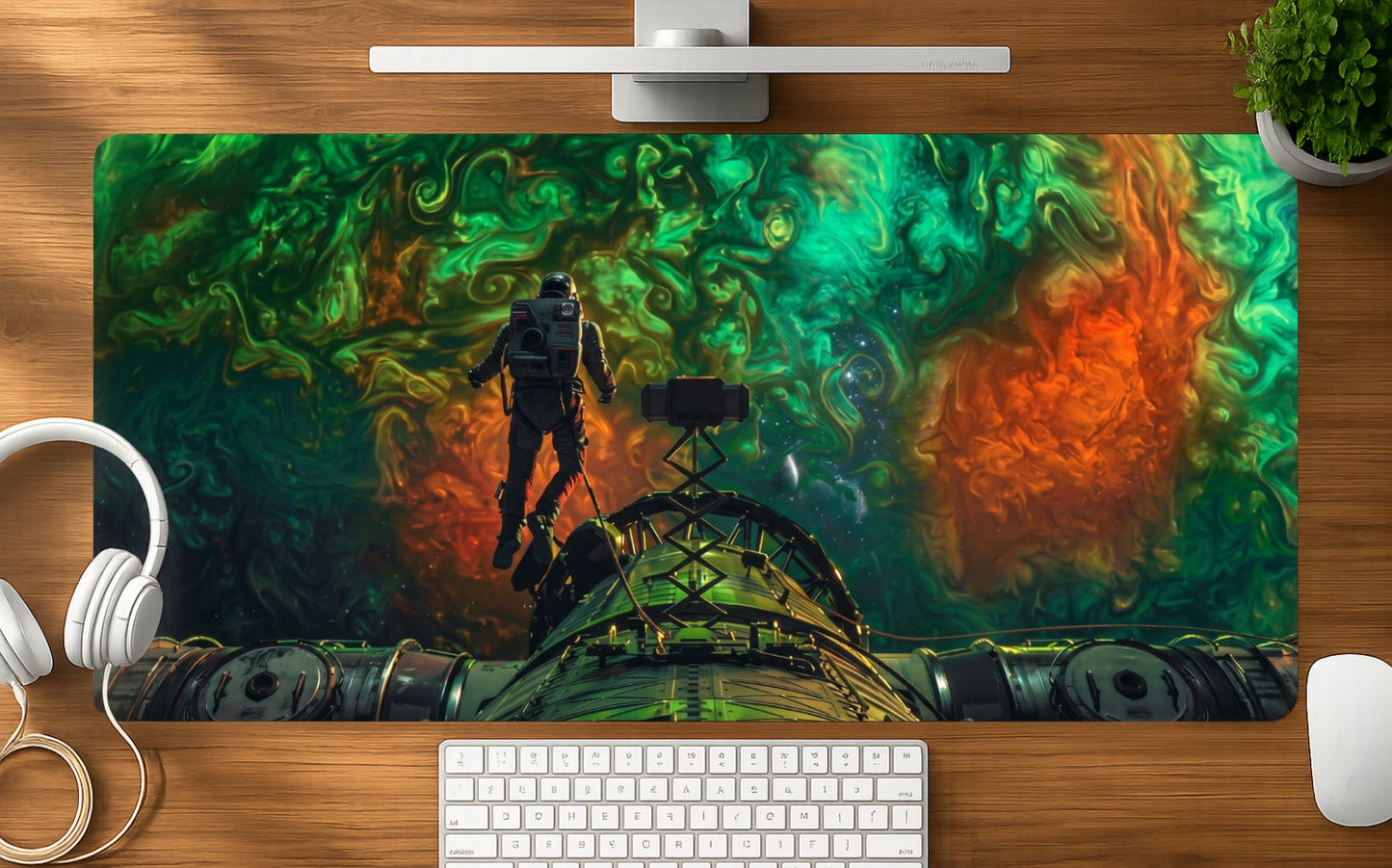Hail Mary mousepad mockup - 23x11 inch large gaming desk mat by Casekaro