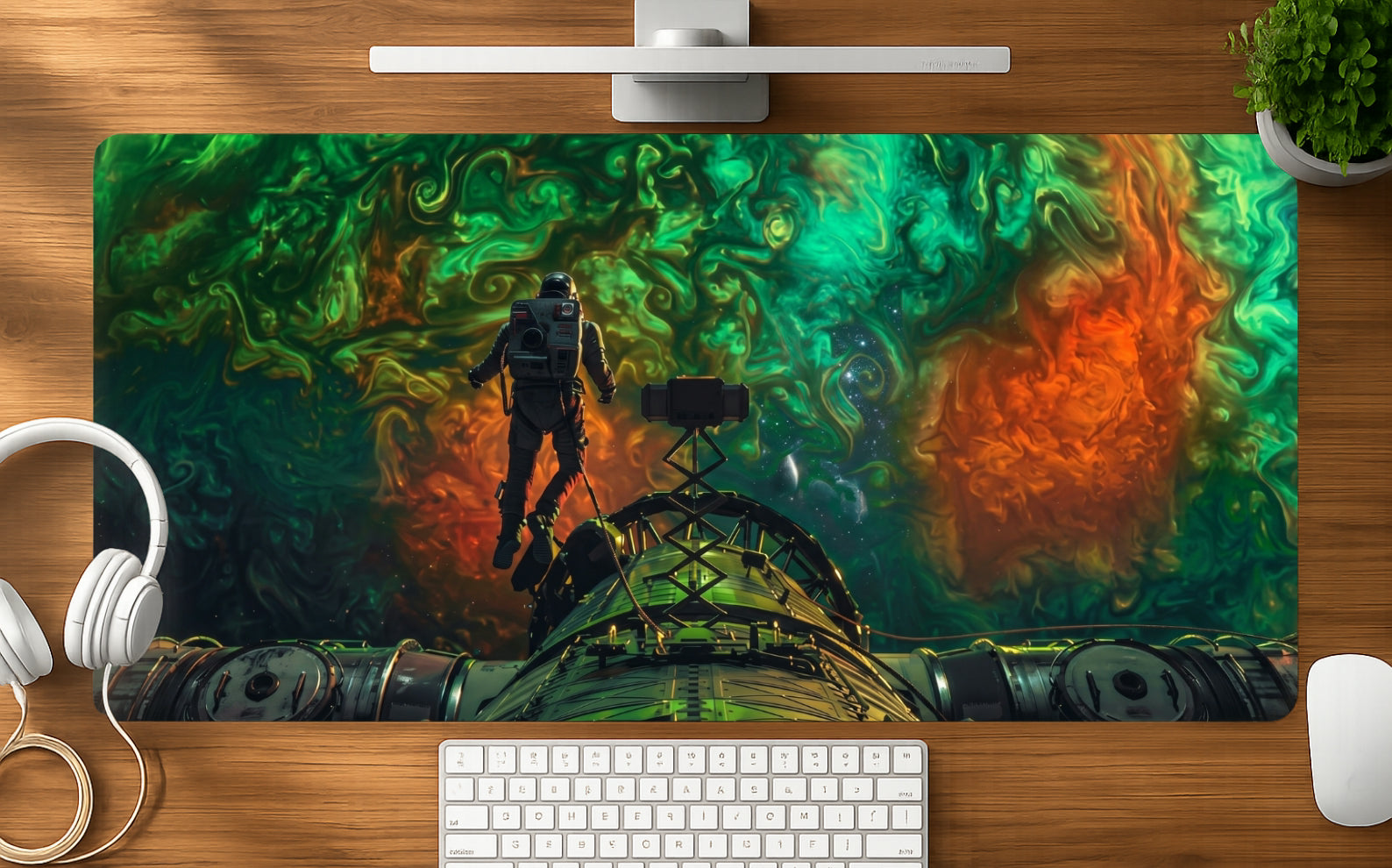 Hail Mary mousepad mockup - 23x11 inch large gaming desk mat by Casekaro