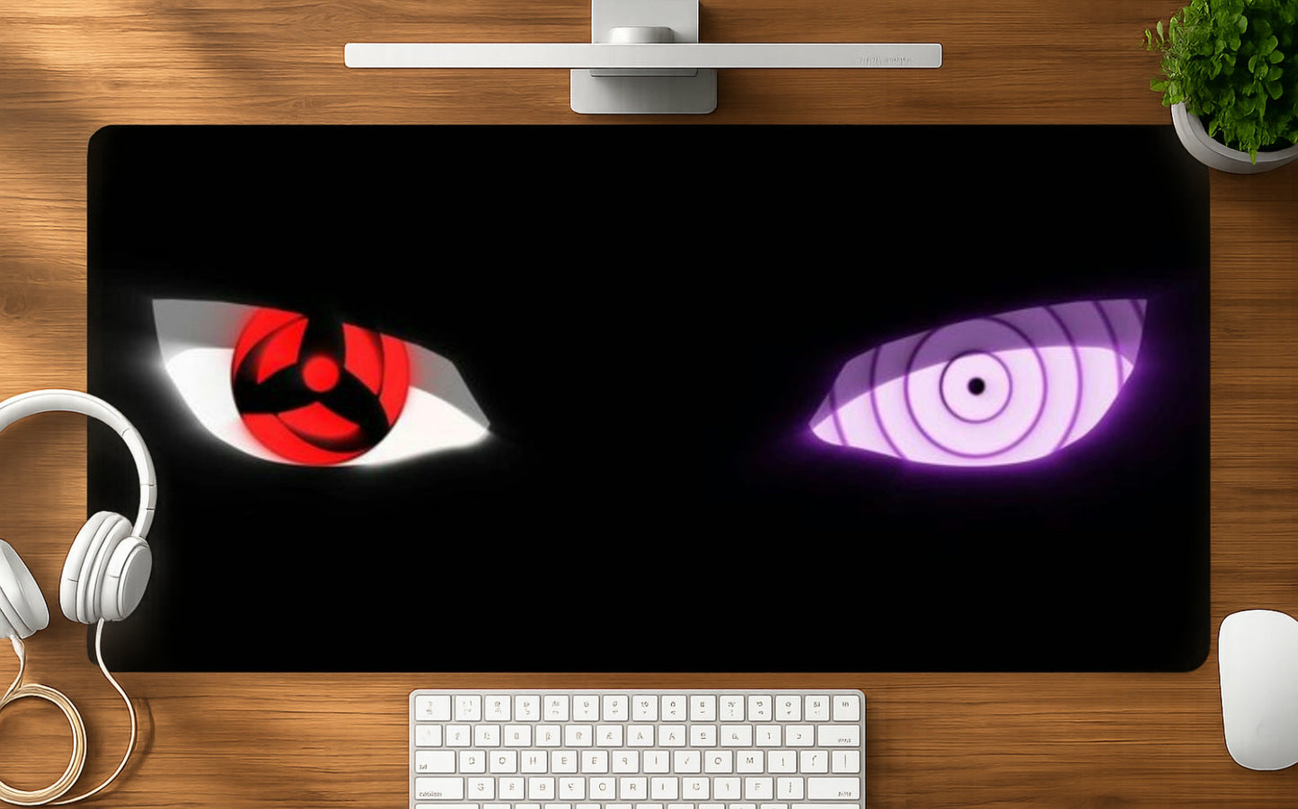 Mystic Eyes mousepad mockup - 23x11 inch large gaming desk mat by Casekaro