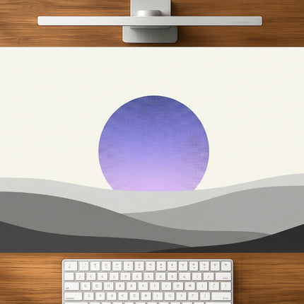 Purple Moon mousepad mockup - 23x11 inch large gaming desk mat by Casekaro