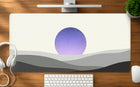 Purple Moon mousepad mockup - 23x11 inch large gaming desk mat by Casekaro