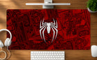 Red Spider mousepad mockup - 23x11 inch large gaming desk mat by Casekaro