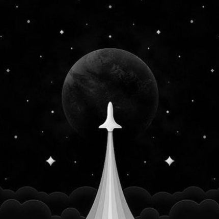 Moonshot mousepad design - 23x11 inch large gaming desk mat by Casekaro