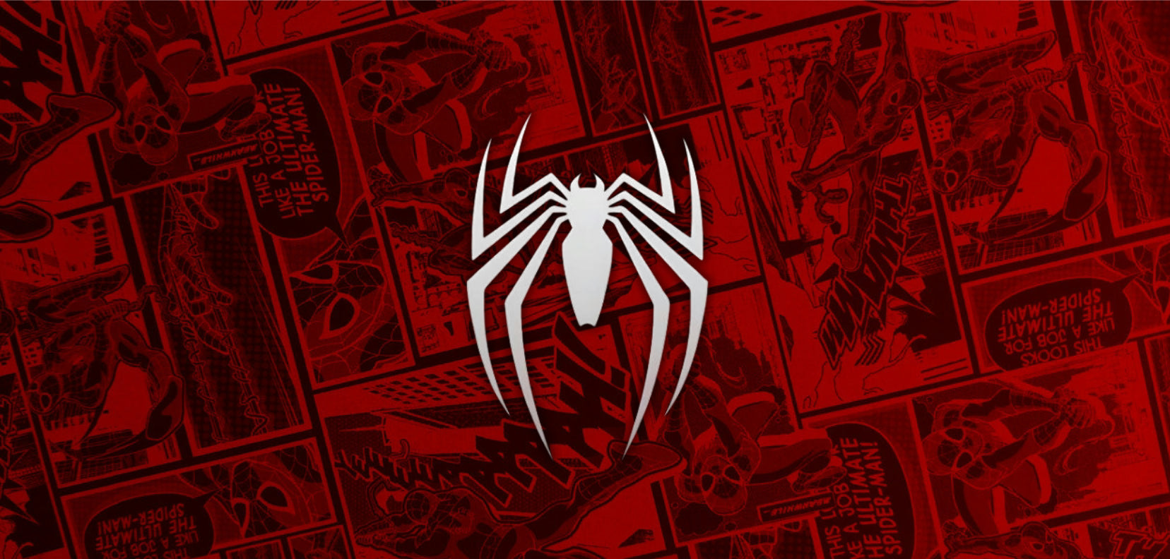 Red Spider mousepad design - 23x11 inch large gaming desk mat by Casekaro