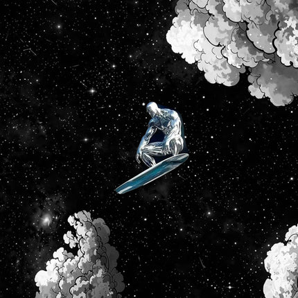 Star Surfer mousepad design - 23x11 inch large gaming desk mat by Casekaro