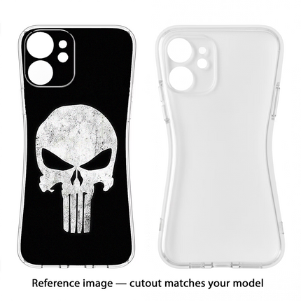 Punisher Skull Moto Edge 40 Neo Soft Case Back Cover by Casekaro