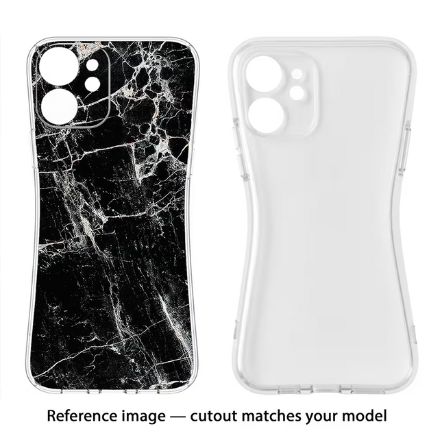Black Marble Texture Vivo Y19/U20 Soft Case Back Cover by Casekaro