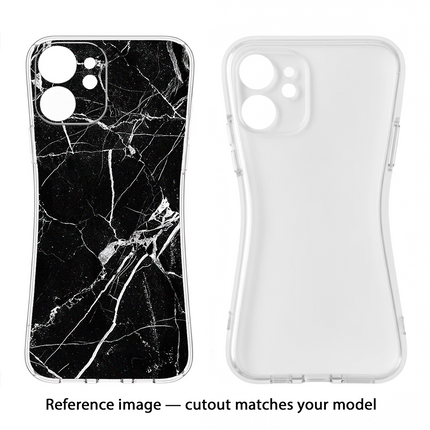 Black Marble Pattern iPhone 11 Soft Case Back Cover by Casekaro