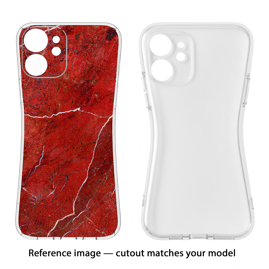 Red Marble Design Realme P3 Ultra 5G Soft Case Back Cover by Casekaro
