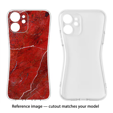 Red Marble Design Vivo Y16 Soft Case Back Cover by Casekaro
