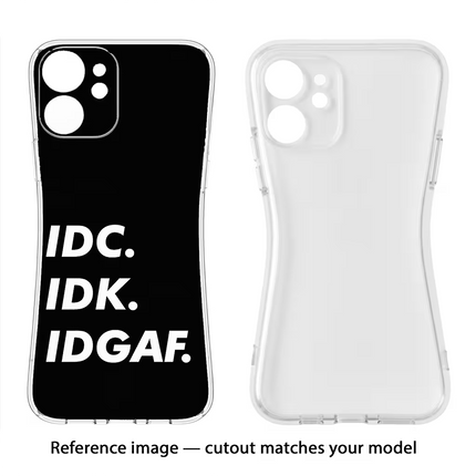 Idc Idk Idgaf Vivo Y16 Soft Case Back Cover by Casekaro
