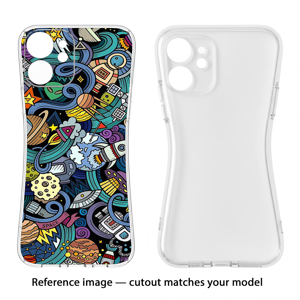 Space Abstract iPhone 15 Pro Soft Case Back Cover by Casekaro