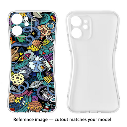 Space Abstract iPhone 7/7s Soft Case Back Cover by Casekaro