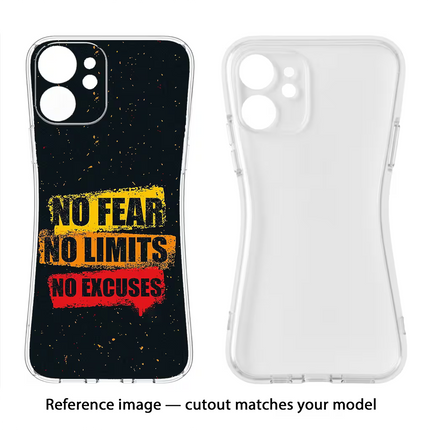 No Fear No Limits No Excuse Vivo Y16 Soft Case Back Cover by Casekaro