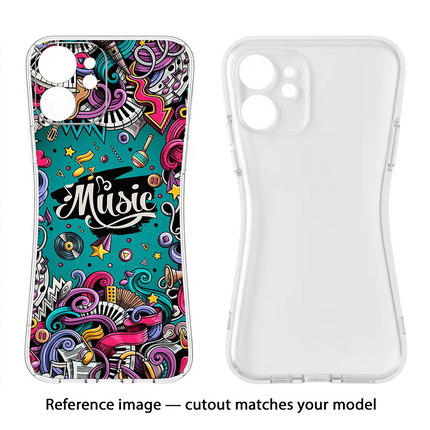 Music Graffiti Vivo Y16 Soft Case Back Cover by Casekaro