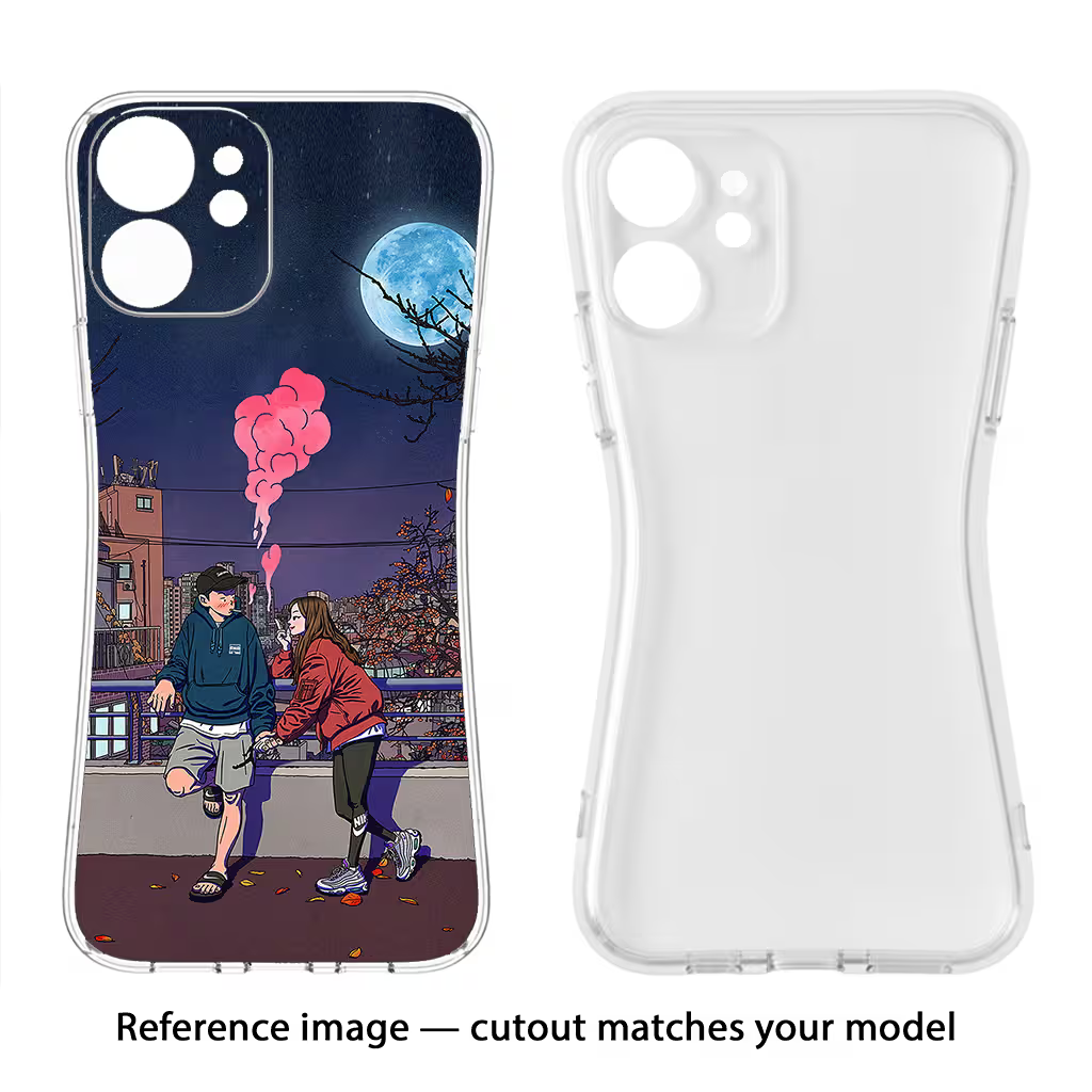 Chilling Couple Oppo A17 Soft Case Back Cover by Casekaro