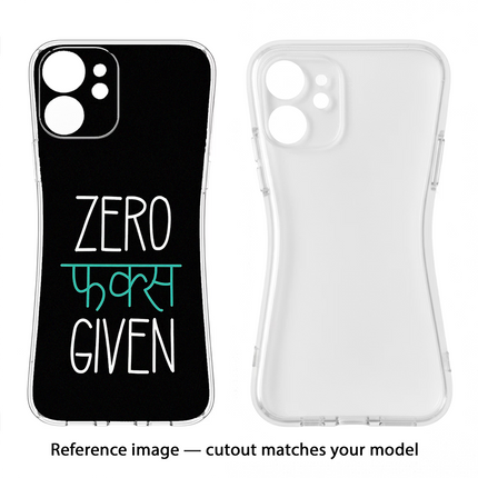 Zero Fucks Given Nothing Phone 3A Soft Case Back Cover by Casekaro