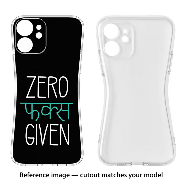 Zero Fucks Given Redmi 8A Soft Case Back Cover by Casekaro