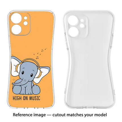 High On Music Oppo Reno12 5G Soft Case Back Cover by Casekaro