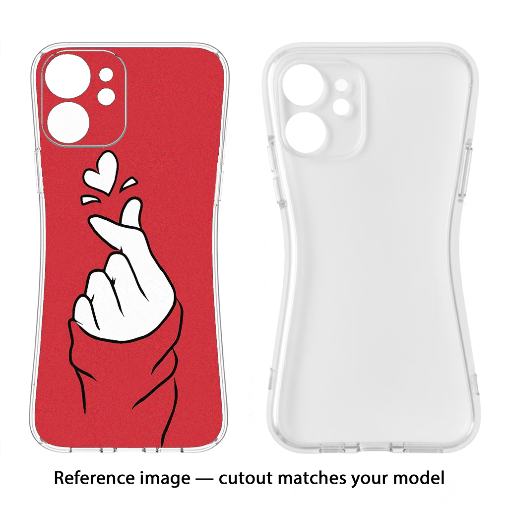 Korean Love Sign Samsung S22 Soft Case Back Cover by Casekaro