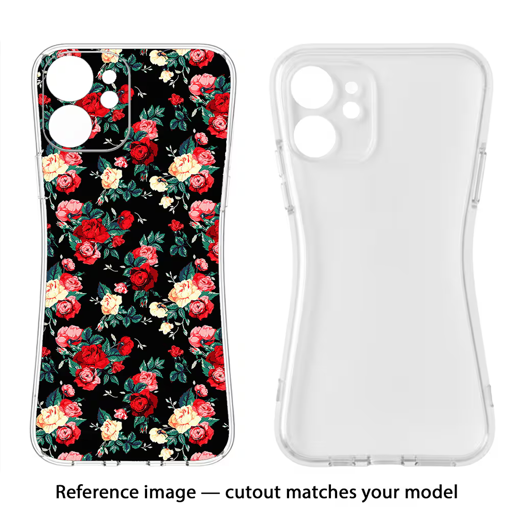 Rose Pattern Vivo V20 Soft Case Back Cover by Casekaro