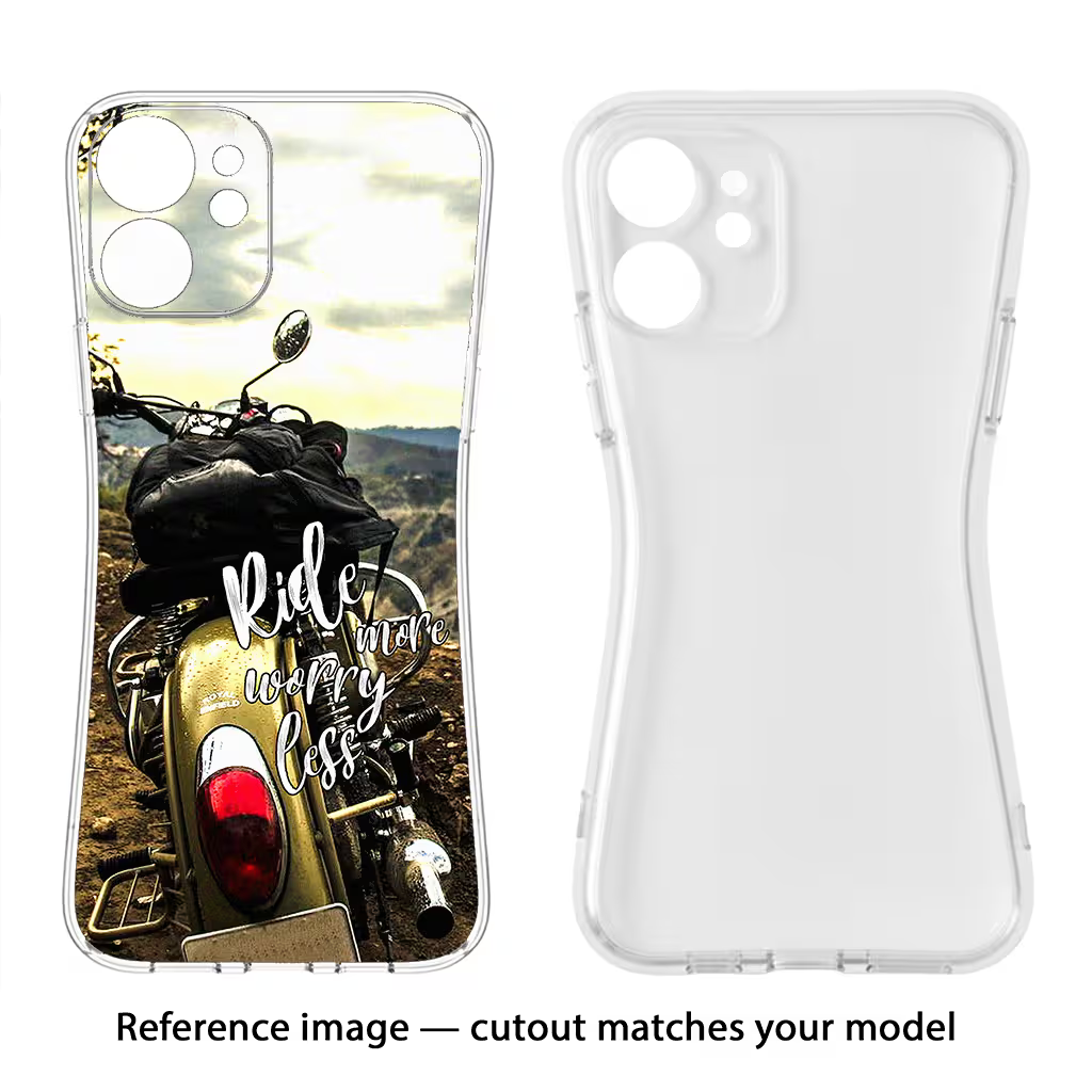 Ride More Worry Less Moto Edge 50 Soft Case Back Cover by Casekaro