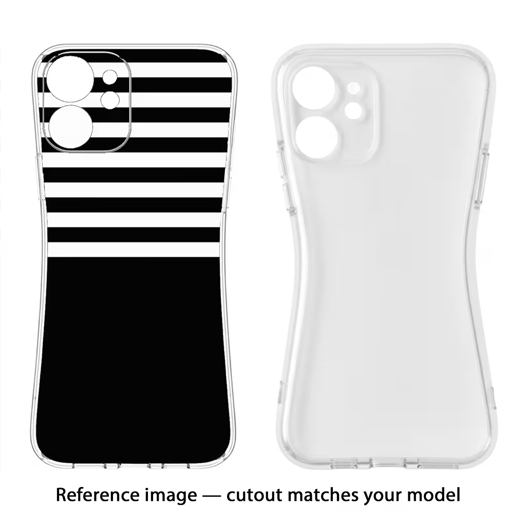 Black and White Print Nokia C12/C12 Pro Soft Case Back Cover by Casekaro
