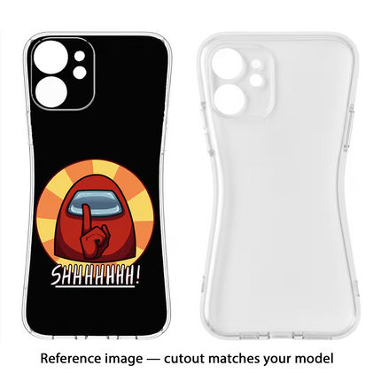 Among Us Shhh! Vivo Y16 Soft Case Back Cover by Casekaro