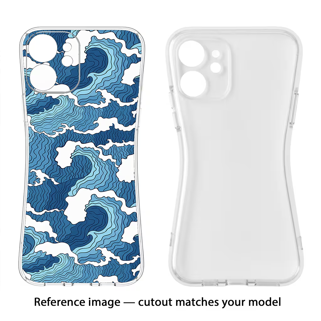 Blue Waves Redmi Note 13 Pro 5G Soft Case Back Cover by Casekaro