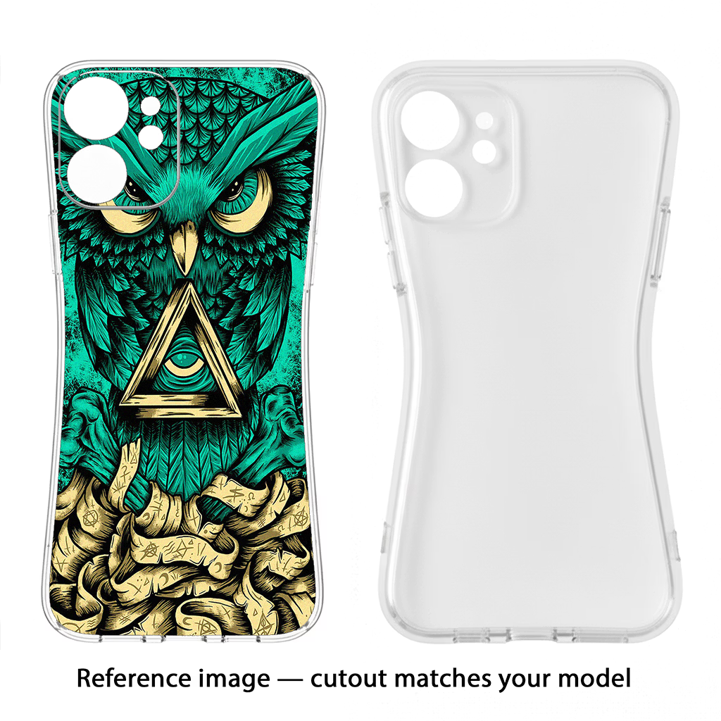 Green Owl iPhone 15 Pro Soft Case Back Cover by Casekaro