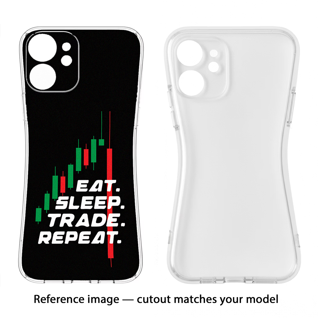 Eat Sleep Trade Repeat Vivo X200 FE Soft Case Back Cover by Casekaro