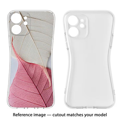 White Pink Leaf Oneplus 6T Soft Case Back Cover by Casekaro