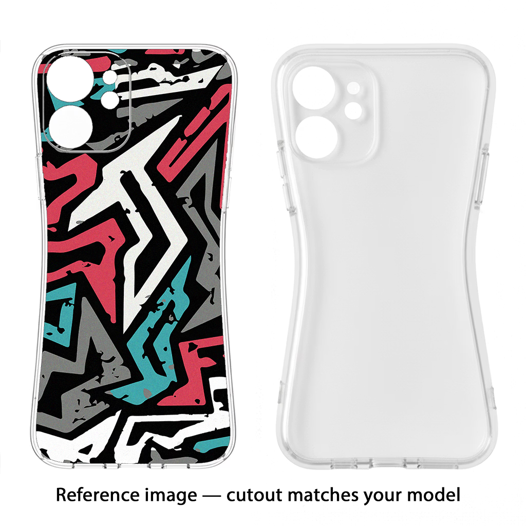 Geometric Graffiti iPhone 12 Pro Max Soft Case Back Cover by Casekaro