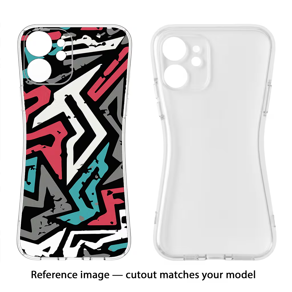 Geometric Graffiti Moto G64 5G Soft Case Back Cover by Casekaro