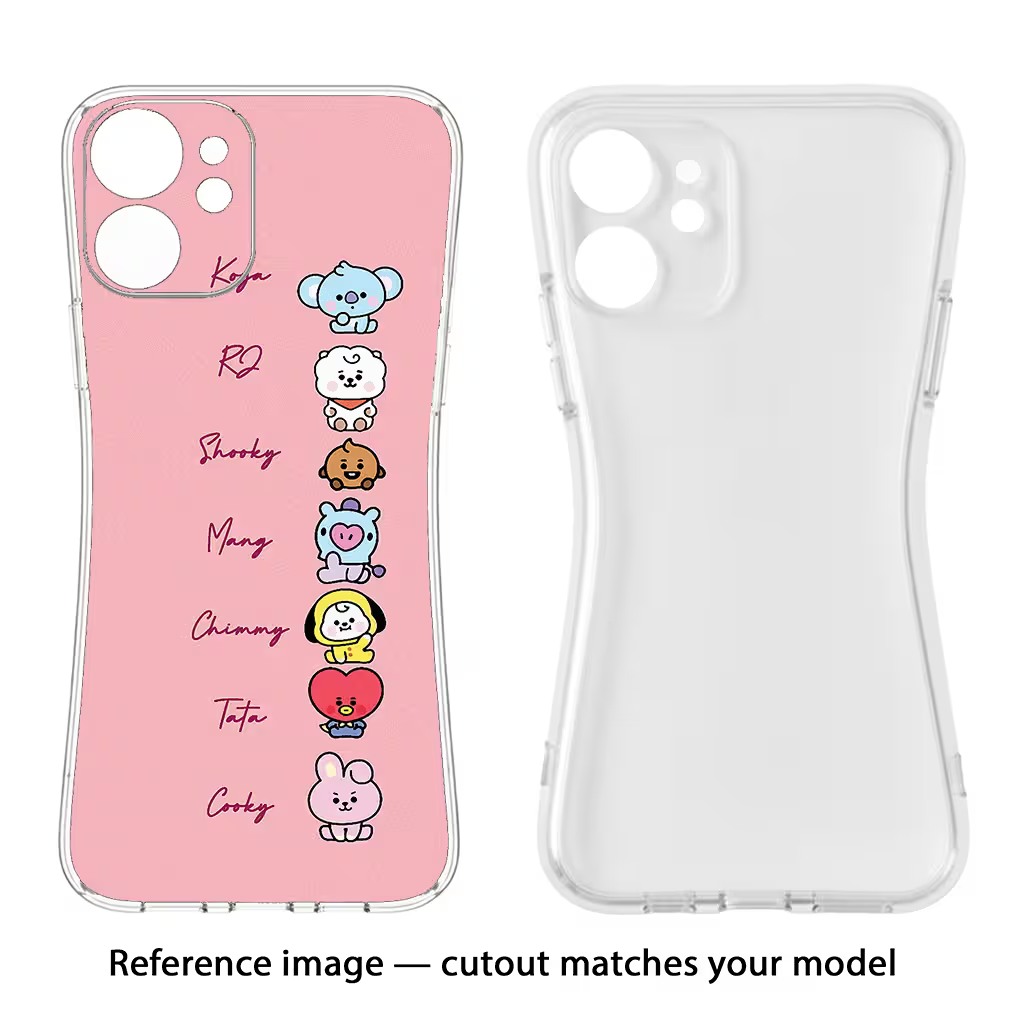 BTS names Vivo V29E Soft Case Back Cover by Casekaro